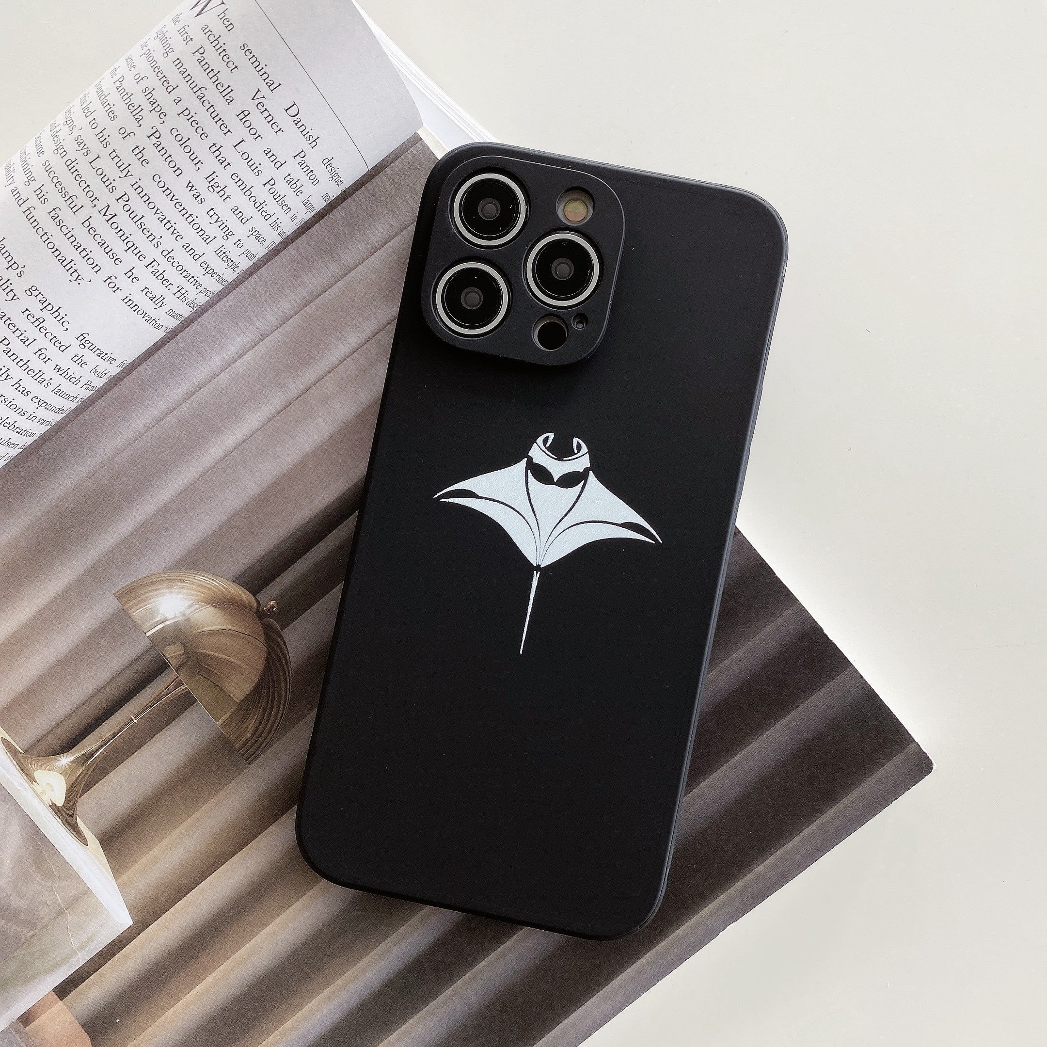 iPhone Black Soft Silicone Manta Phone Case